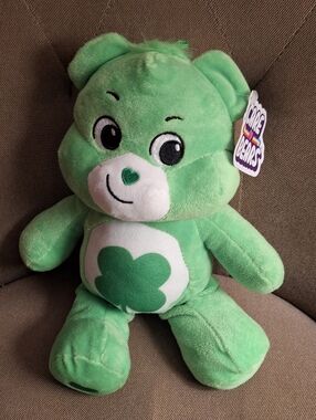 Care Bears Green Lucky Bear Plush with Shamrock Belly Badge